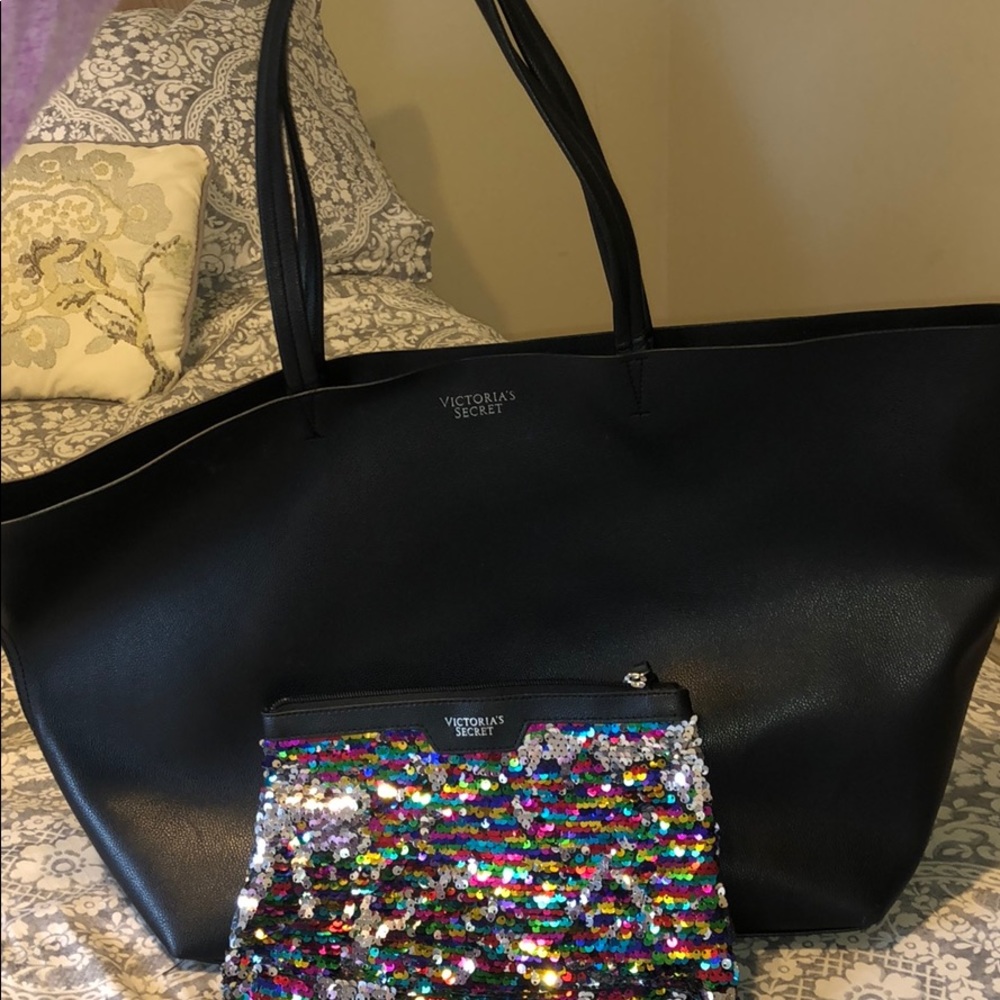 Victoria secrets shoulder tote beach bag Sequin